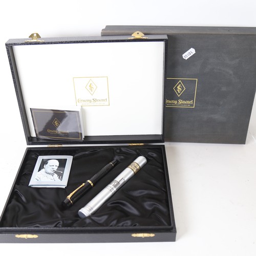 183 - CONWAY STEWART - Special Edition Churchill collection, to include: cased Don Ramos cigar, fountain p... 