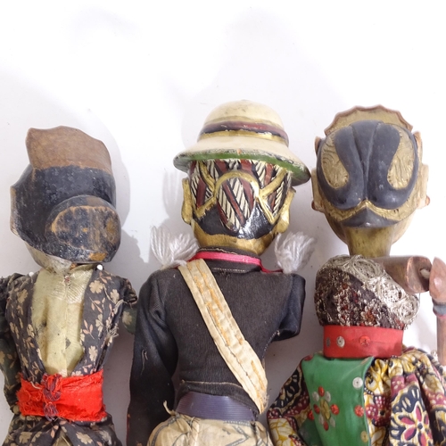 845 - A group of Javanese Wayang Golek and Wayang Klitik puppets