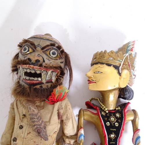 845 - A group of Javanese Wayang Golek and Wayang Klitik puppets