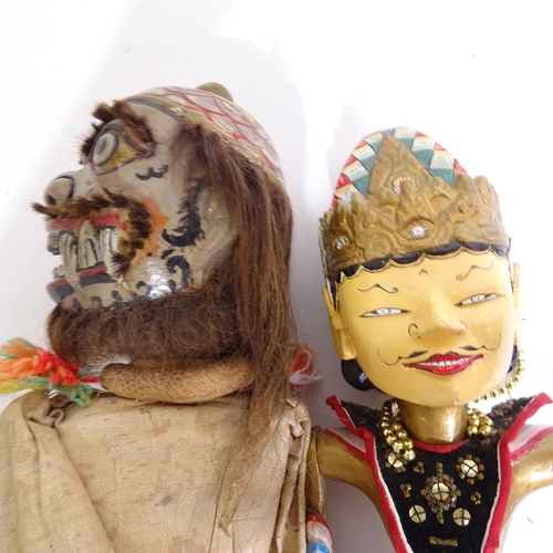 845 - A group of Javanese Wayang Golek and Wayang Klitik puppets