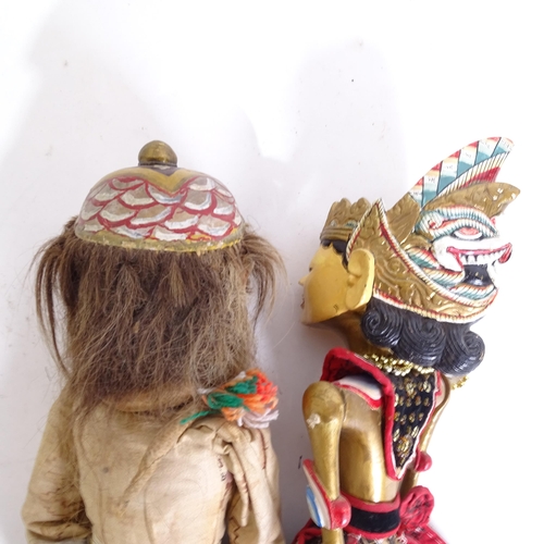 845 - A group of Javanese Wayang Golek and Wayang Klitik puppets