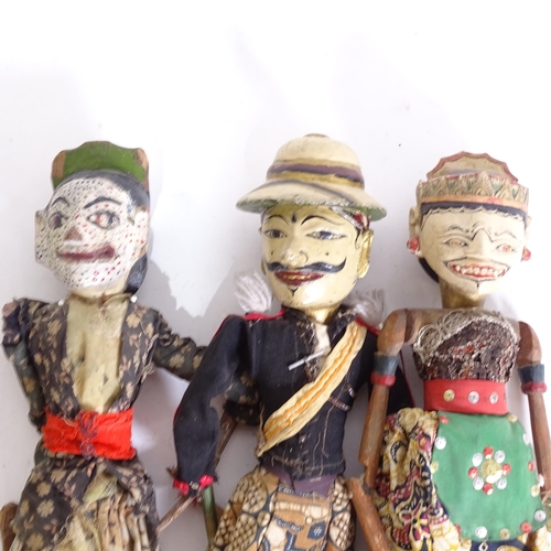 845 - A group of Javanese Wayang Golek and Wayang Klitik puppets