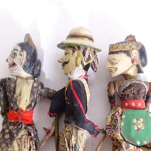 845 - A group of Javanese Wayang Golek and Wayang Klitik puppets