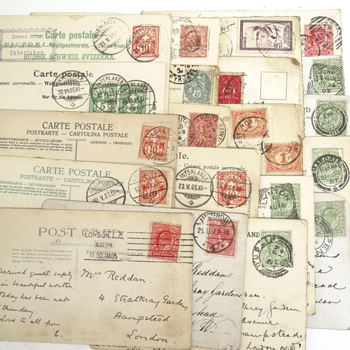 157 - 3 x 19th century handwritten letters, with Penny Red and Penny Black postage stamps, and various Vin... 