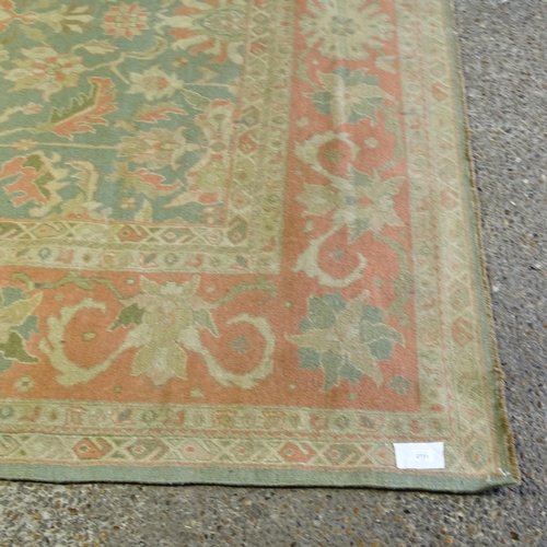 2731 - A Hill & Company cream ground Persian design carpet, 303cm x 248cm. Viewing by appointment.