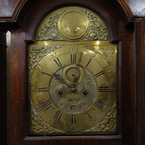 2177 - An 18th century 8-day longcase clock, having a 12