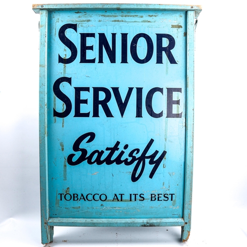 1013 - A painted metal advertising A-board for Nelson Tipped Cigarettes, in wood frame, mid-20th century, h... 