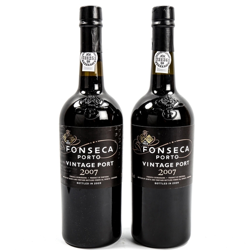 1020 - 2 bottles of Fonseca 2007 Vintage port, bottled 2009.