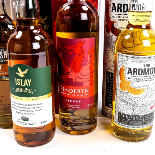 1021 - 4 bottles of single malt whisky, The Ardmore, Auchentoshan American Oak, Penderyn (Welsh), and an Is... 