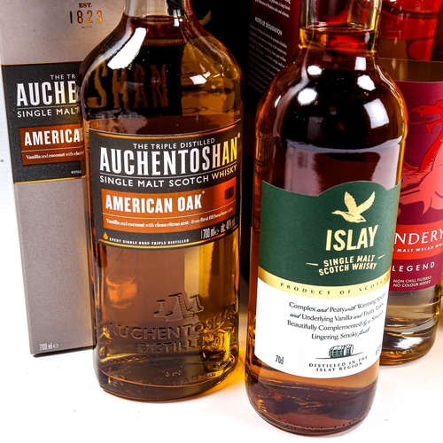 1021 - 4 bottles of single malt whisky, The Ardmore, Auchentoshan American Oak, Penderyn (Welsh), and an Is... 