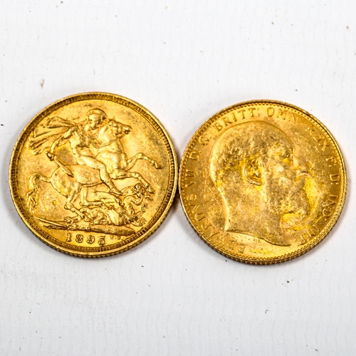 1035 - ***WITHDRAWN*** 2 gold sovereigns, 1895 and 1908