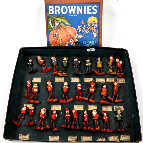 1085 - A set of Eastman Kodak style hand painted bisque porcelain novelty figures, early 20th century, in o... 