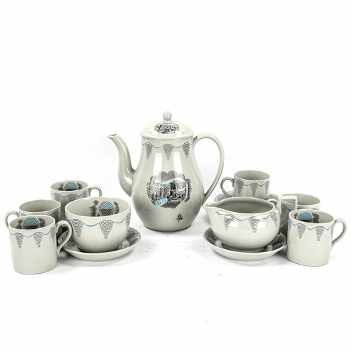 1136 - ERIC RAVILIOUS for WEDGWOOD - Travel pattern coffee service for 6 people