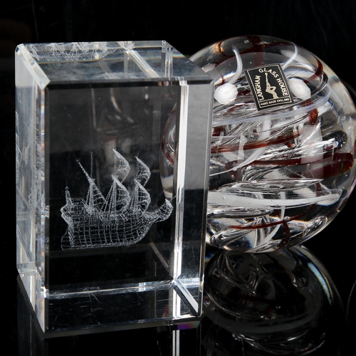 1172 - A group of Studio glass including a Langham Glass House paperweight (5)