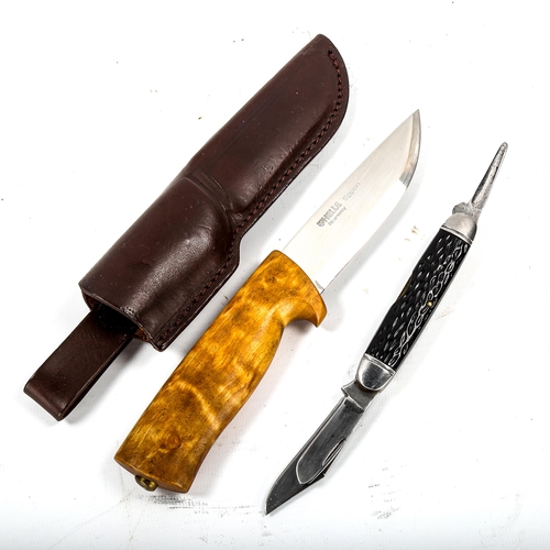 1180 - A multi-bladed American knife, by Craftsman USA, and a Norwegian forest worker's knife, by Helle, wi... 