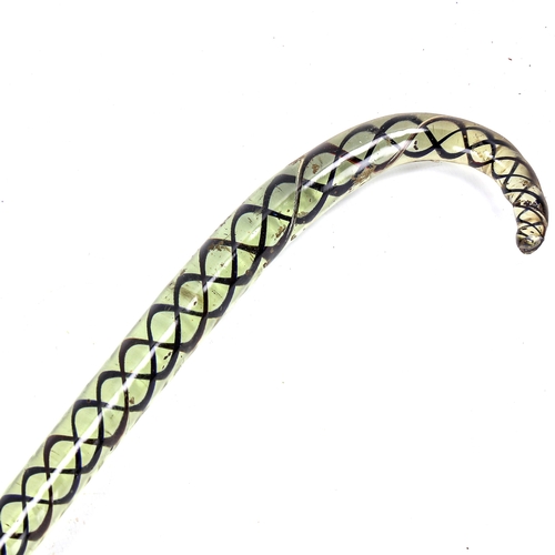 1249 - A Nailsea glass walking cane