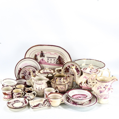 1253 - A collection of 19th century Sunderland lustre items