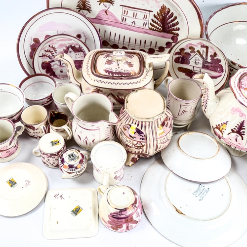 1253 - A collection of 19th century Sunderland lustre items