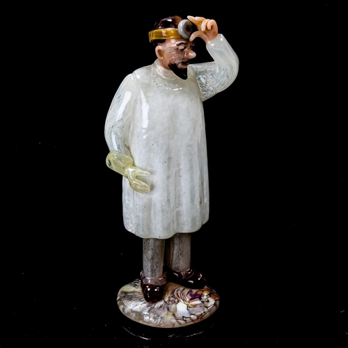 1271 - A Murano handmade coloured glass figure of a surgeon, height 20cm