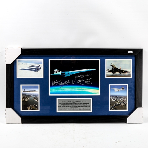 1275 - A group of Concorde photographs commemorating 40th Anniversary, signed by Mike Bannister Chief Conco... 