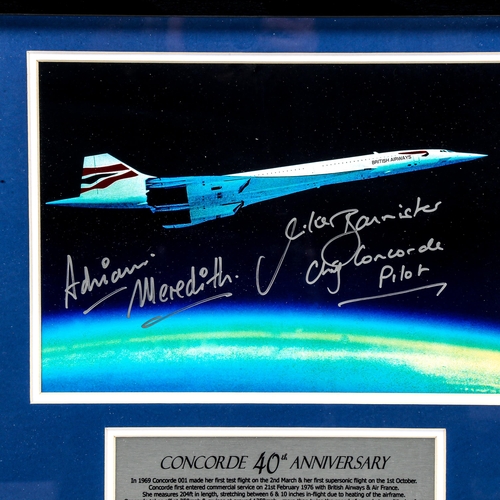 1275 - A group of Concorde photographs commemorating 40th Anniversary, signed by Mike Bannister Chief Conco... 