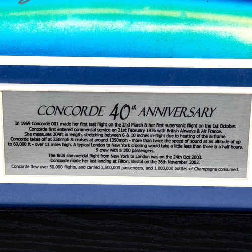 1275 - A group of Concorde photographs commemorating 40th Anniversary, signed by Mike Bannister Chief Conco... 