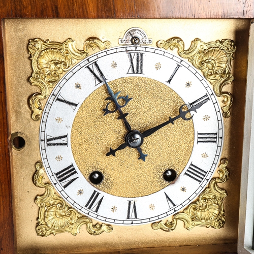 70 - A German mahogany-cased 'Ting-Tang' 8-day bracket clock, by RSM (R M Schneckenburger), square brass ... 