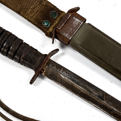 1207 - Second World War Period American M3 fighting knife, by H Boker, with scabbard