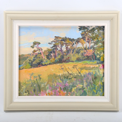 1572 - John Harvey (born 1935), oil on board, landscape, 32cm x 38cm, framed