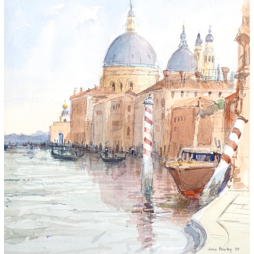 1580 - John Powley, watercolour, scene in Venice, signed and dated '85, 30cm x 28cm, framed