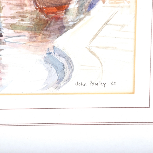 1580 - John Powley, watercolour, scene in Venice, signed and dated '85, 30cm x 28cm, framed