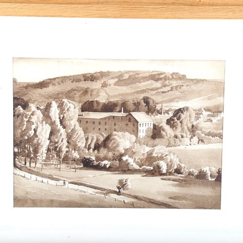 1582 - Raymond Sheppard, pair of sepia watercolours, French landscapes, 26cm x 36cm, framed