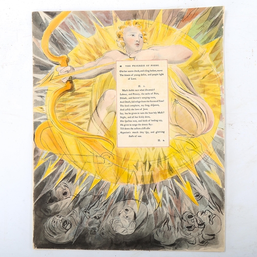 1591 - William Blake, lithograph, The Progress of Poesy, circa 1950, sheet 42cm x 32cm, unframed