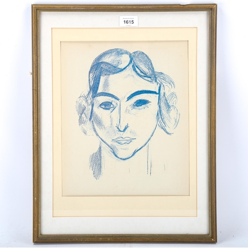 1615 - Henri Matisse, lithograph, design for back cover of Klingen 1918, 33cm x 26cm, framed