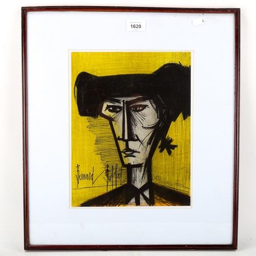 1620 - Bernard Buffet, lithograph, Toreros, published 1968, sheet 31cm x 24cm, framed