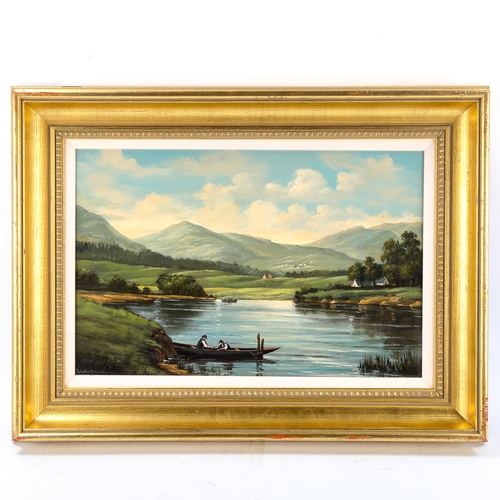 1636 - Salvatore Colacicco (Italian, born 1935), oil on board, river scene, signed, 28cm x 42cm, framed