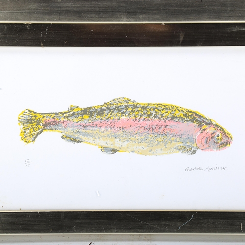 1648 - Charlotte Ardizzone, pair of lithographs, fish, signed in pencil, from an edition of 12, 20cm x 41cm... 