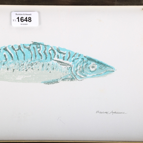 1648 - Charlotte Ardizzone, pair of lithographs, fish, signed in pencil, from an edition of 12, 20cm x 41cm... 