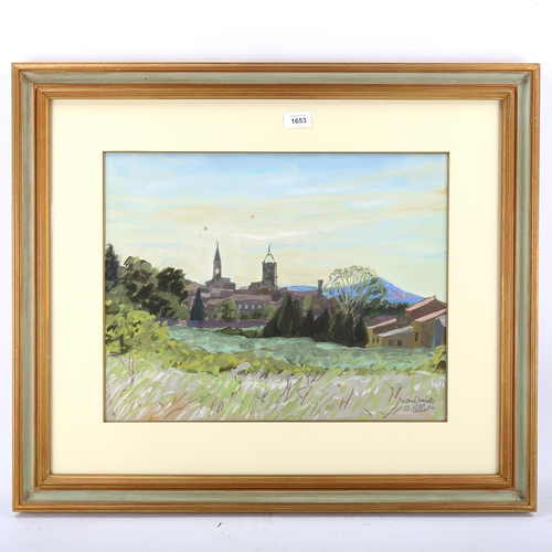 1653 - Antony Daniells, watercolour, St Quentin, 1989, signed, 40cm x 50cm, framed