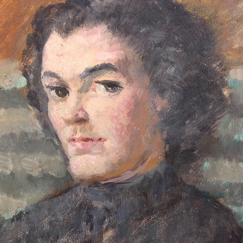 1665 - Hubert Wellington (1879 - 1967), oil on panel, portrait of Margaret Struder, inscribed verso, 41cm x... 