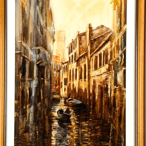 1722 - M Funnell, watercolour, Venice canal, signed, 54cm x 39cm, framed