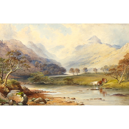 1730 - C F Buckley, 19th century watercolour, Westmorland landscape, 1857, 26cm x 39cm, framed