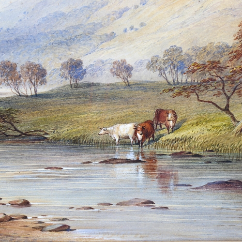 1730 - C F Buckley, 19th century watercolour, Westmorland landscape, 1857, 26cm x 39cm, framed