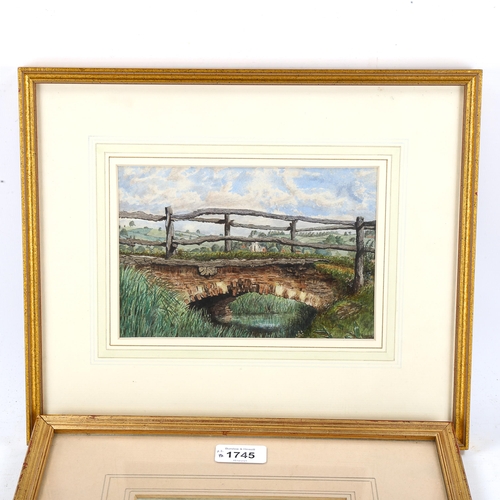 1745 - 2 x 19th century watercolours by William Jennings and William Bowden, framed (2)