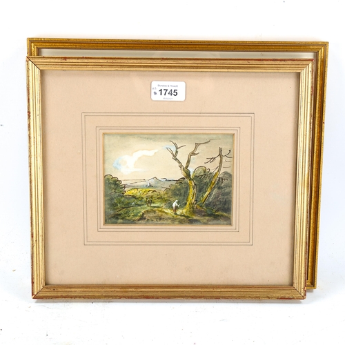 1745 - 2 x 19th century watercolours by William Jennings and William Bowden, framed (2)