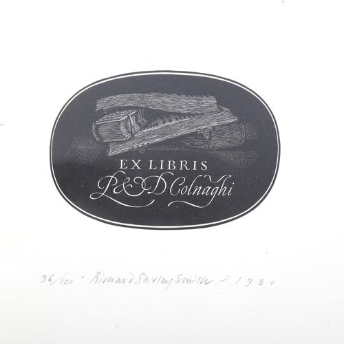 1755 - Richard Shirley Smith, 2 engravings, bookplates, signed in pencil, dated 1980, unframed (2)