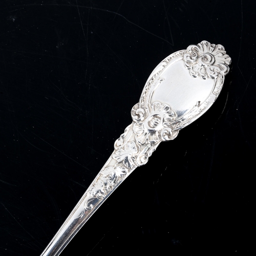 147 - A French silver sugar sifter spoon, circa 1890, maker's marks LB, length 19cm, 1.2oz