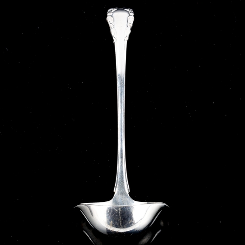 151 - GEORG JENSEN - an early 20th century Danish stylised sterling silver sauce ladle, import hallmarks L... 