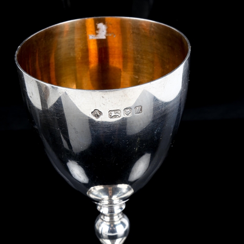 190 - ASPREY - an Elizabeth II silver goblet, with gilt interior, by Asprey & Co Limited, hallmarks London... 