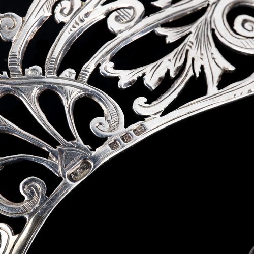 206 - A late Victorian silver tiara hair decoration, by Abrahall & Bint, hallmarks Birmingham 1898, length... 